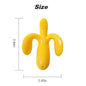 Baby Teether Toys Toddle Safe Banana Teething Ring Silicone Chew Dental Care Toothbrush Nursing Beads Gift For Infant Stevvex