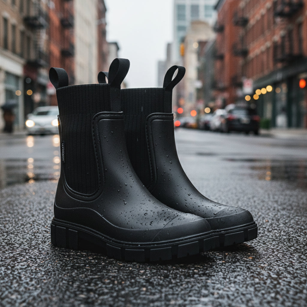 Women’s Waterproof Height-Increasing Rain Boots FitiqueFit