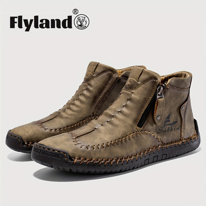 FLYLAND Fashion Vintage Chukka Boots Driving Walking Shoes Business Casual Ankle Boots Daily Work Office Shoes NovaCart