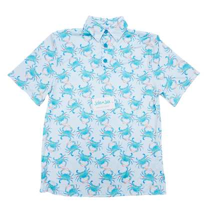 Aqua Crab Men's Polo Shirt Jolie & Jax Boutique