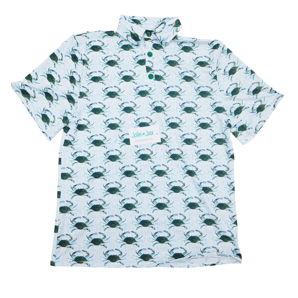 Green Crab Polo Adult Shirt Jolie & Jax Boutique