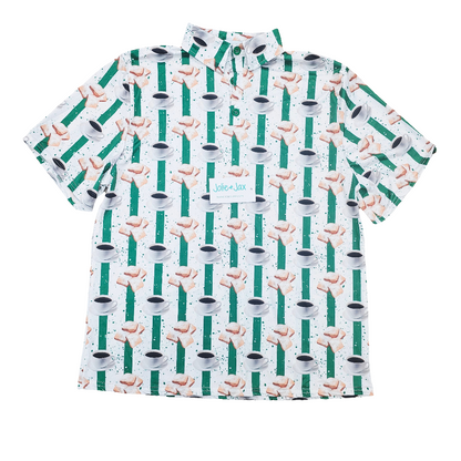 Beignet Stripe Polo Adult Shirt Jolie & Jax Boutique