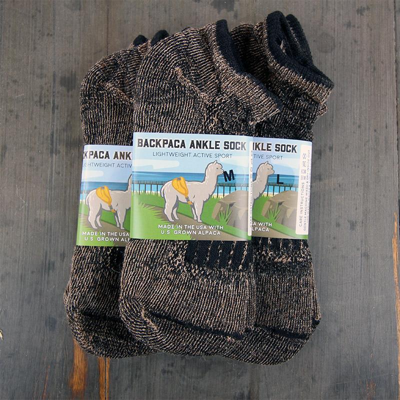 BACKPACA Lightweight Hiker Alpaca Ankle Socks Purely Alpaca