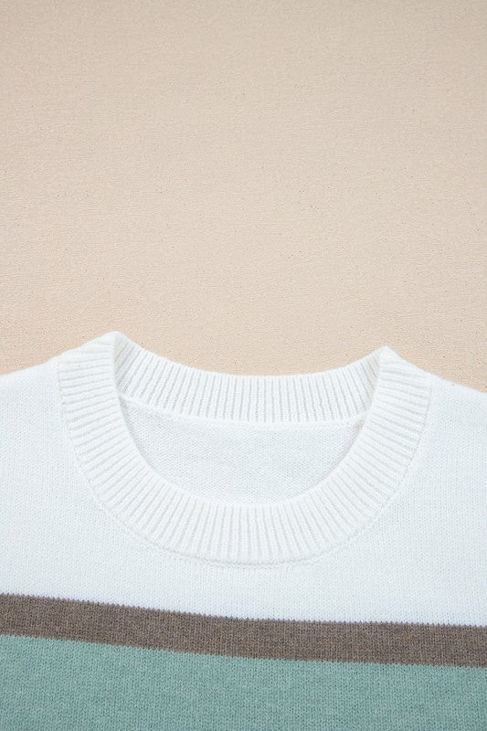 Stripe Colorblock Drop Shoulder Sweater Shop Style & More | Fresh Looks, Everyday Deals & Free Shipping