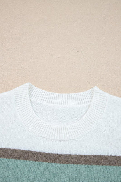 Stripe Colorblock Drop Shoulder Sweater Shop Style & More | Fresh Looks, Everyday Deals & Free Shipping