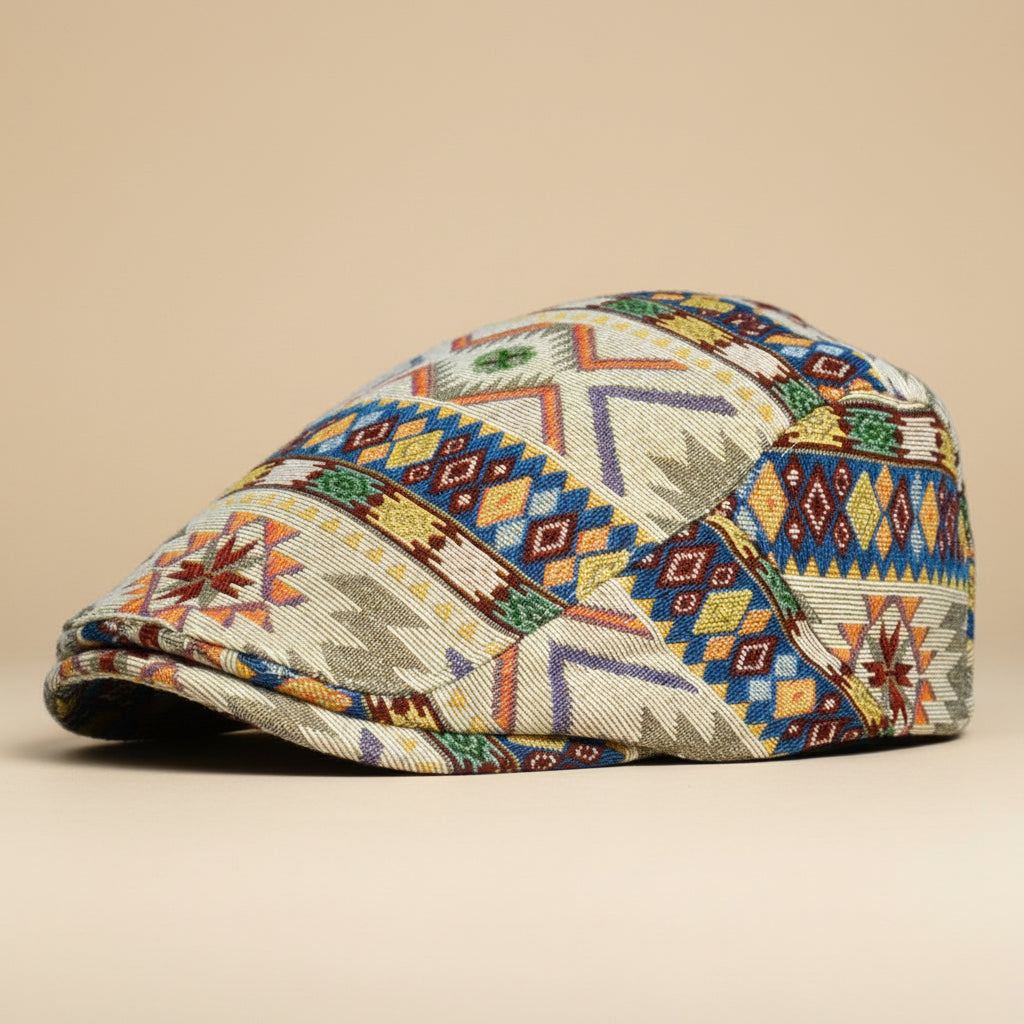 Women’s Retro Beret Hat – Chic British Style Ethnic Beret FitiqueFit