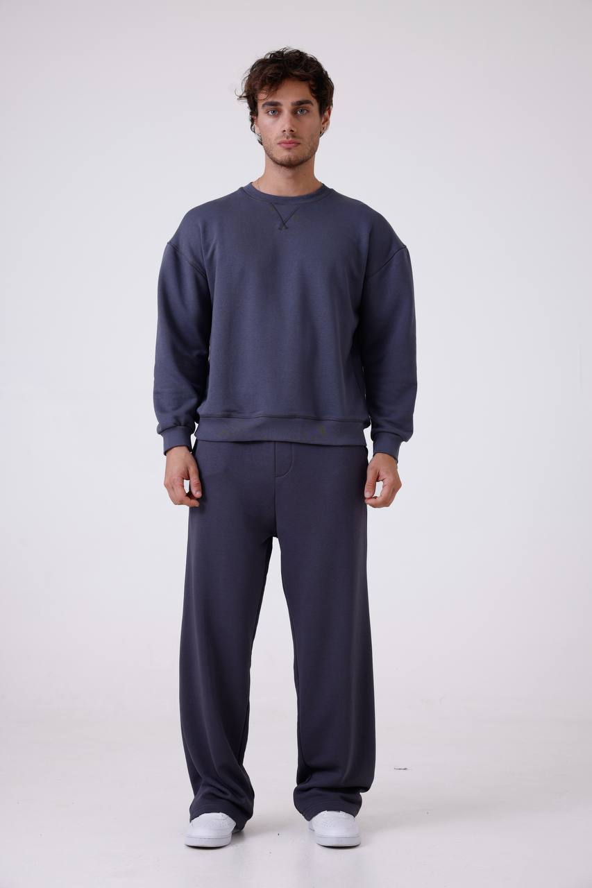 Unisex Baggy Fit Oversize Sweatshirt & Jogger Set - Heavyweight Tracksuit Withinblack