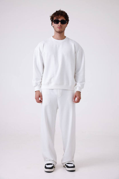 Unisex Baggy Fit Oversize Sweatshirt & Jogger Set - Heavyweight Tracksuit Withinblack