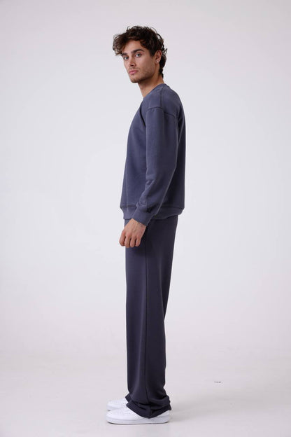 Unisex Baggy Fit Oversize Sweatshirt & Jogger Set - Heavyweight Tracksuit Withinblack