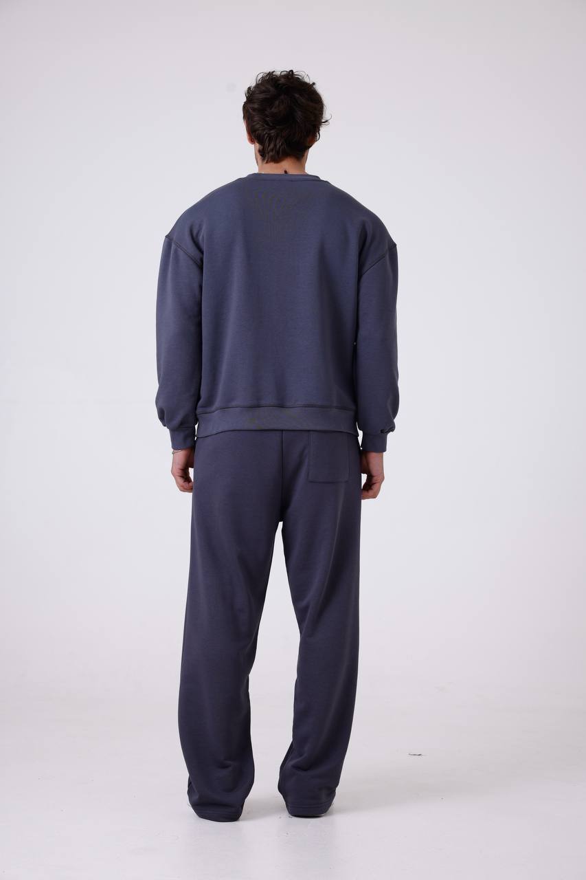 Unisex Baggy Fit Oversize Sweatshirt & Jogger Set - Heavyweight Tracksuit Withinblack