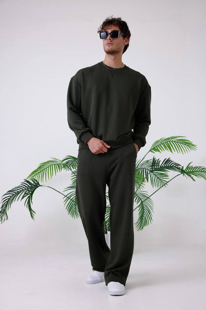 Unisex Baggy Fit Oversize Sweatshirt & Jogger Set - Heavyweight Tracksuit Withinblack
