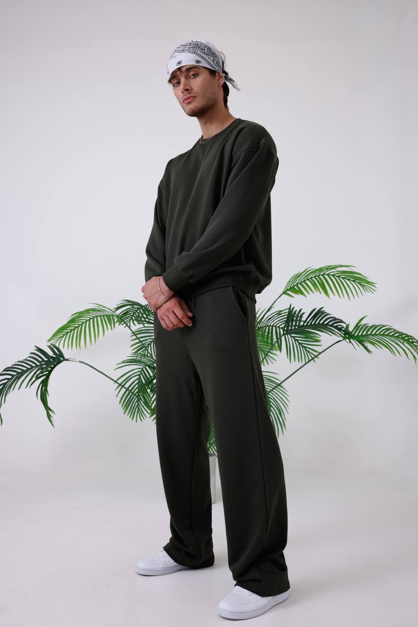 Unisex Baggy Fit Oversize Sweatshirt & Jogger Set - Heavyweight Tracksuit Withinblack