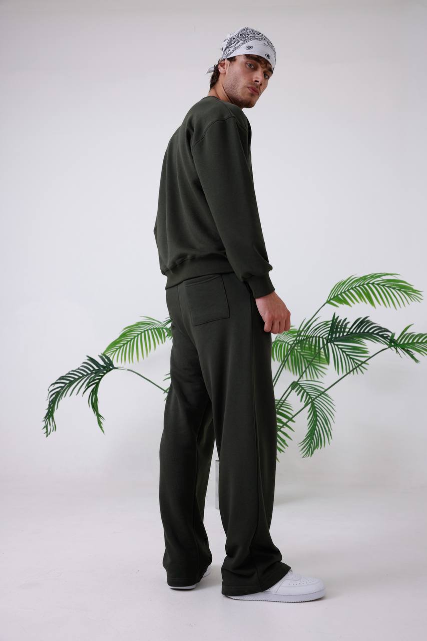 Unisex Baggy Fit Oversize Sweatshirt & Jogger Set - Heavyweight Tracksuit Withinblack
