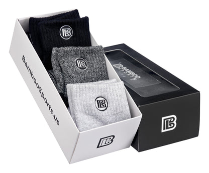 Premium Bamboo Rayon Quarter High Crew Socks Bamboo Sports