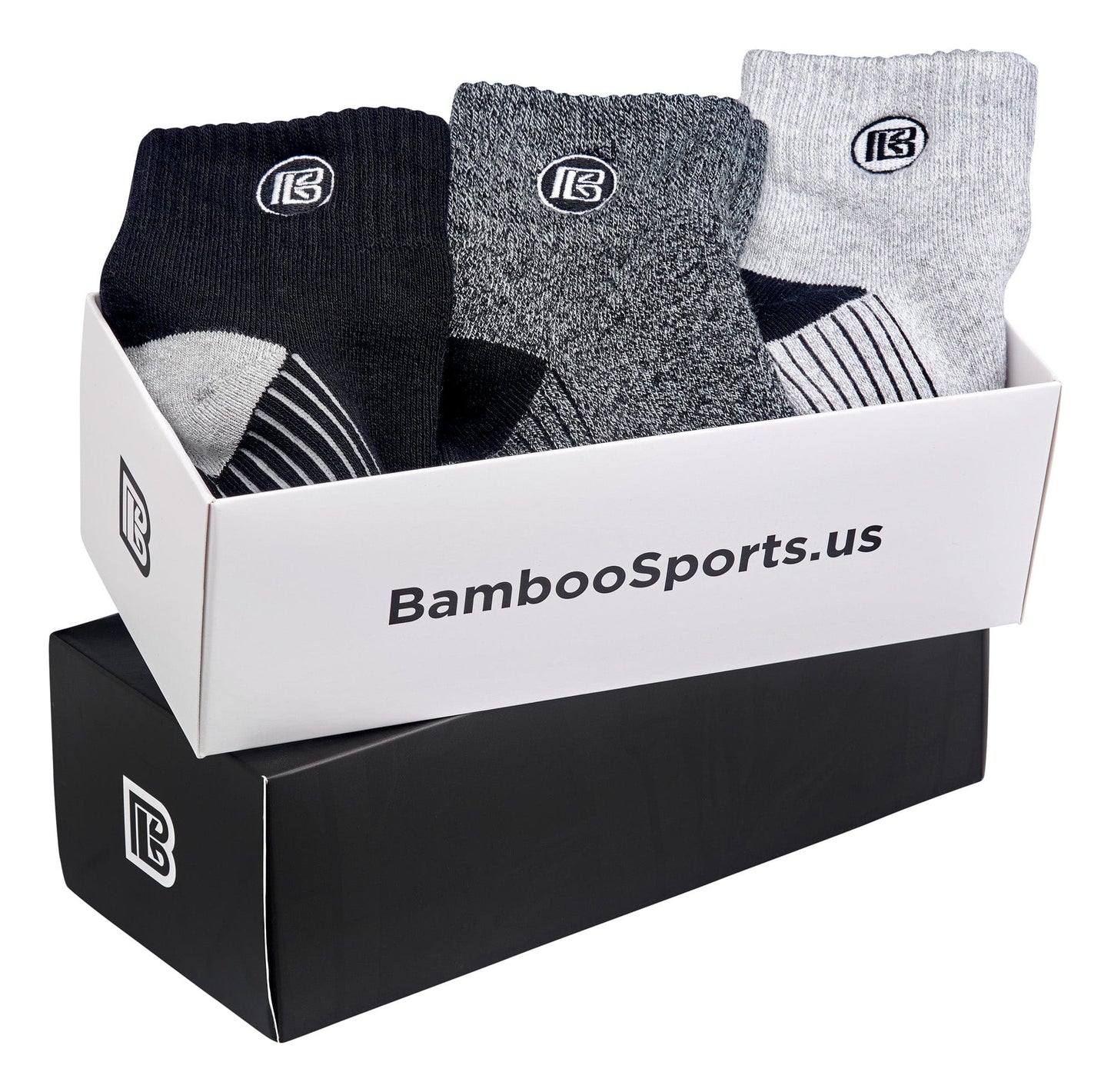 Premium Bamboo Rayon Quarter High Crew Socks Bamboo Sports