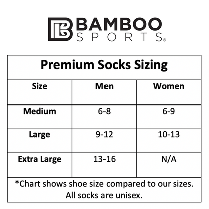 Premium Bamboo Rayon Quarter High Crew Socks Bamboo Sports