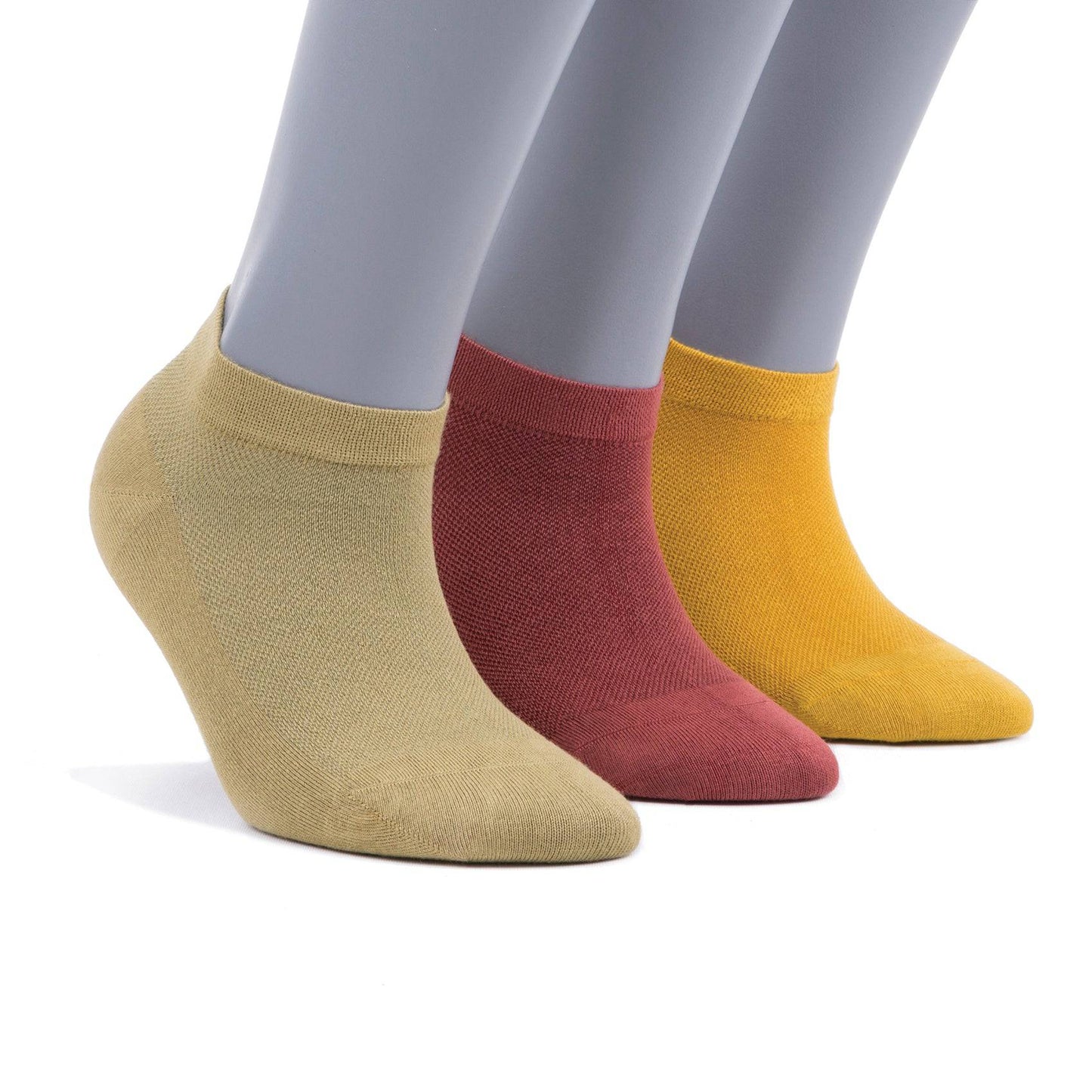 Women’s Bamboo Ankle Socks 3-Pack – Mixed Colors Soft Thin Low-Cut Socks Bambooven
