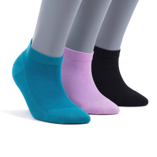 Women’s Bamboo Ankle Socks 3-Pack – Mixed Colors Soft Thin Low-Cut Socks Bambooven