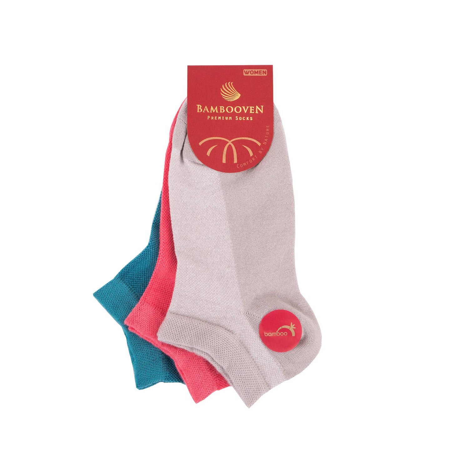 Women’s Bamboo Ankle Socks 3-Pack – Mixed Colors Soft Thin Low-Cut Socks Bambooven