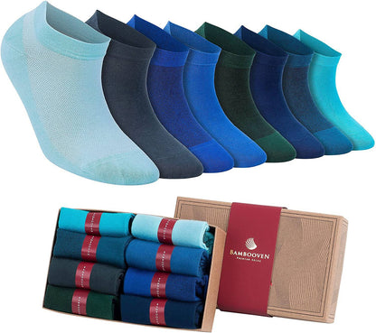 Women’s Bamboo Ankle Socks 8-Pack – Mixed Colors Soft Thin Low-Cut Socks Bambooven