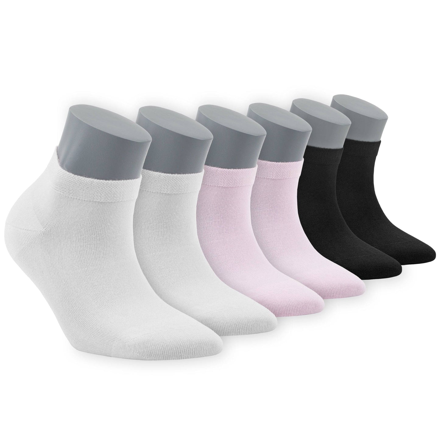 Women’s Bamboo Ankle Socks 6-Pack – Mixed Colors Soft Thin Low-Cut Socks Bambooven