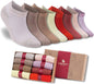 Women’s Bamboo Ankle Socks 8-Pack – Mixed Colors Soft Thin Low-Cut Socks Bambooven