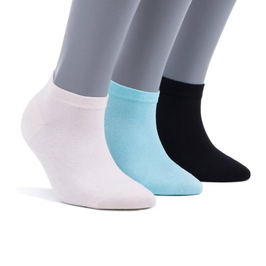 Women’s Bamboo Ankle Socks 3-Pack – Mixed Colors Soft Thin Low-Cut Socks Bambooven