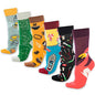Fun Crew Socks for Men and Women – Colorful Cotton Novelty 6-Pack Bambooven