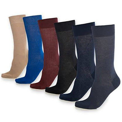 Crew Socks for Men and Women Colorful Cotton 6-Pack - 360 Bambooven