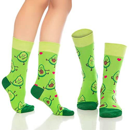 Fun Crew Socks for Men and Women – Colorful Cotton Novelty 6-Pack Bambooven