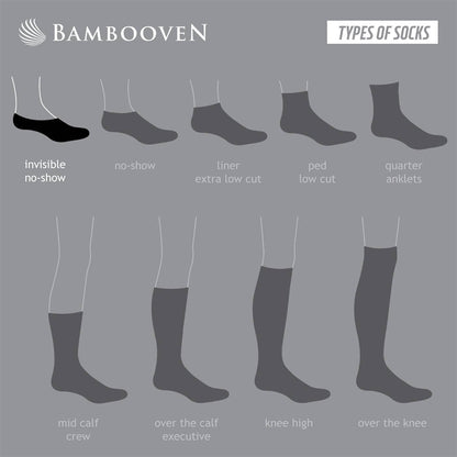 Women’s Bamboo No-Show Socks 6-Pack | Invisible, Breathable, Moisture-Wicking Socks - 612 Bambooven
