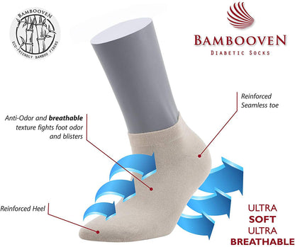 Women’s Bamboo No-Show Socks 6-Pack | Invisible, Breathable, Moisture-Wicking Socks - 612 Bambooven