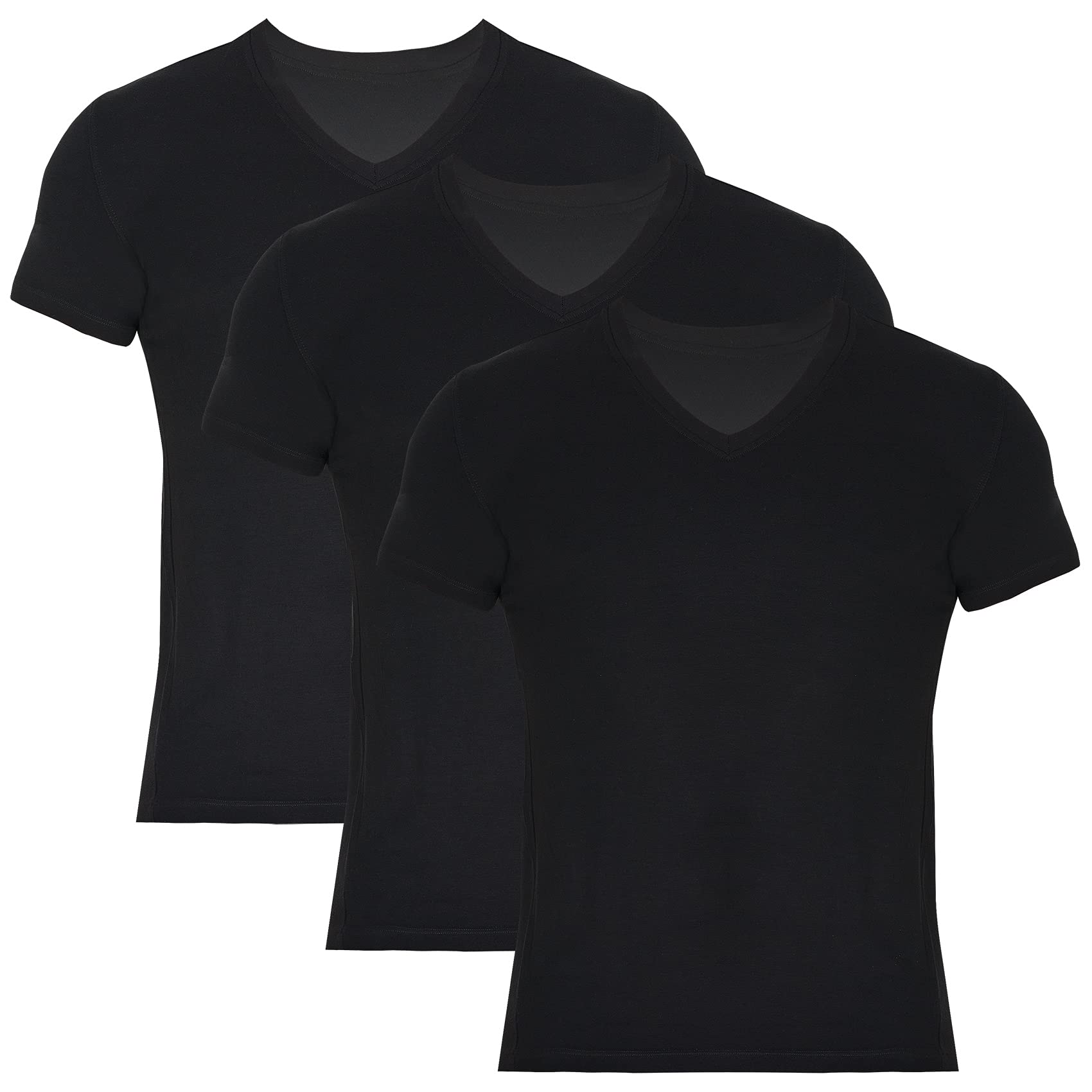 Men’s Bamboo V-Neck Undershirts 3-Pack Bambooven