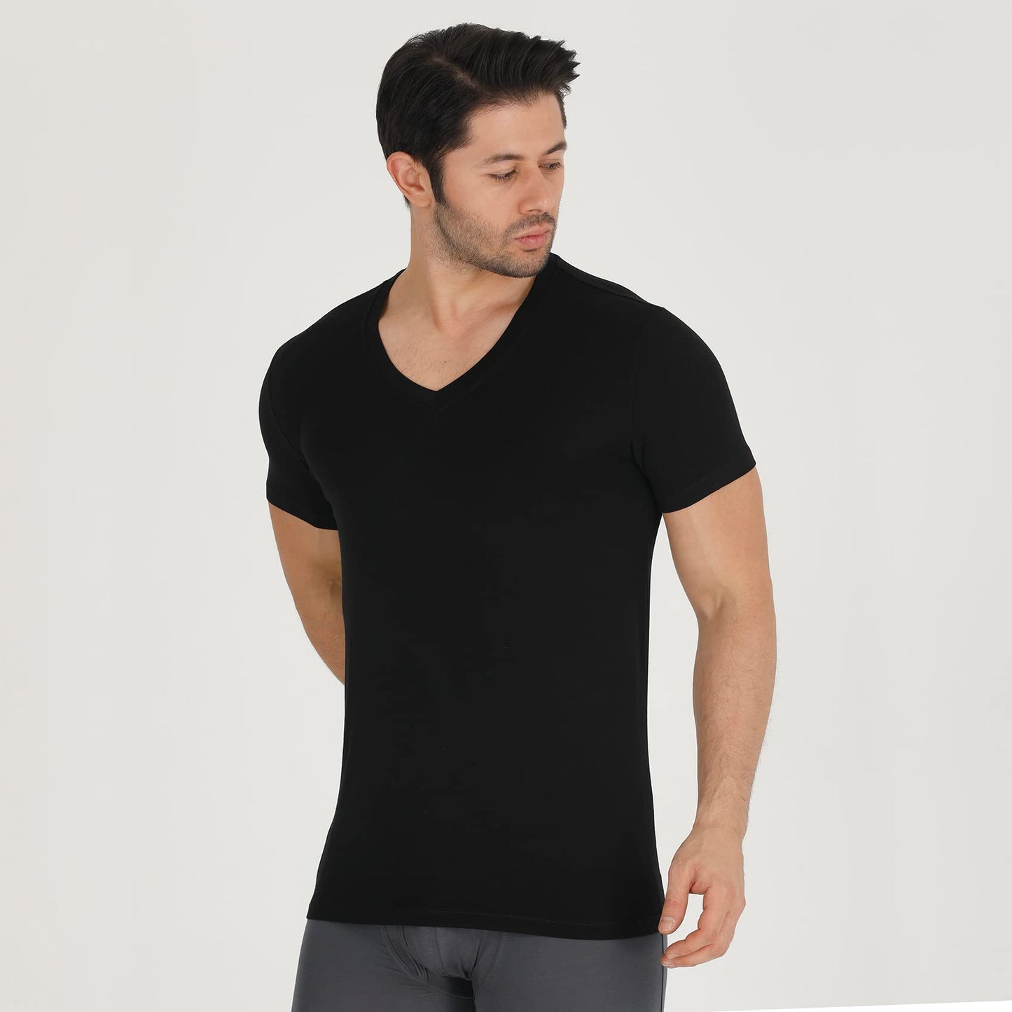 Men’s Bamboo V-Neck Undershirts 3-Pack Bambooven