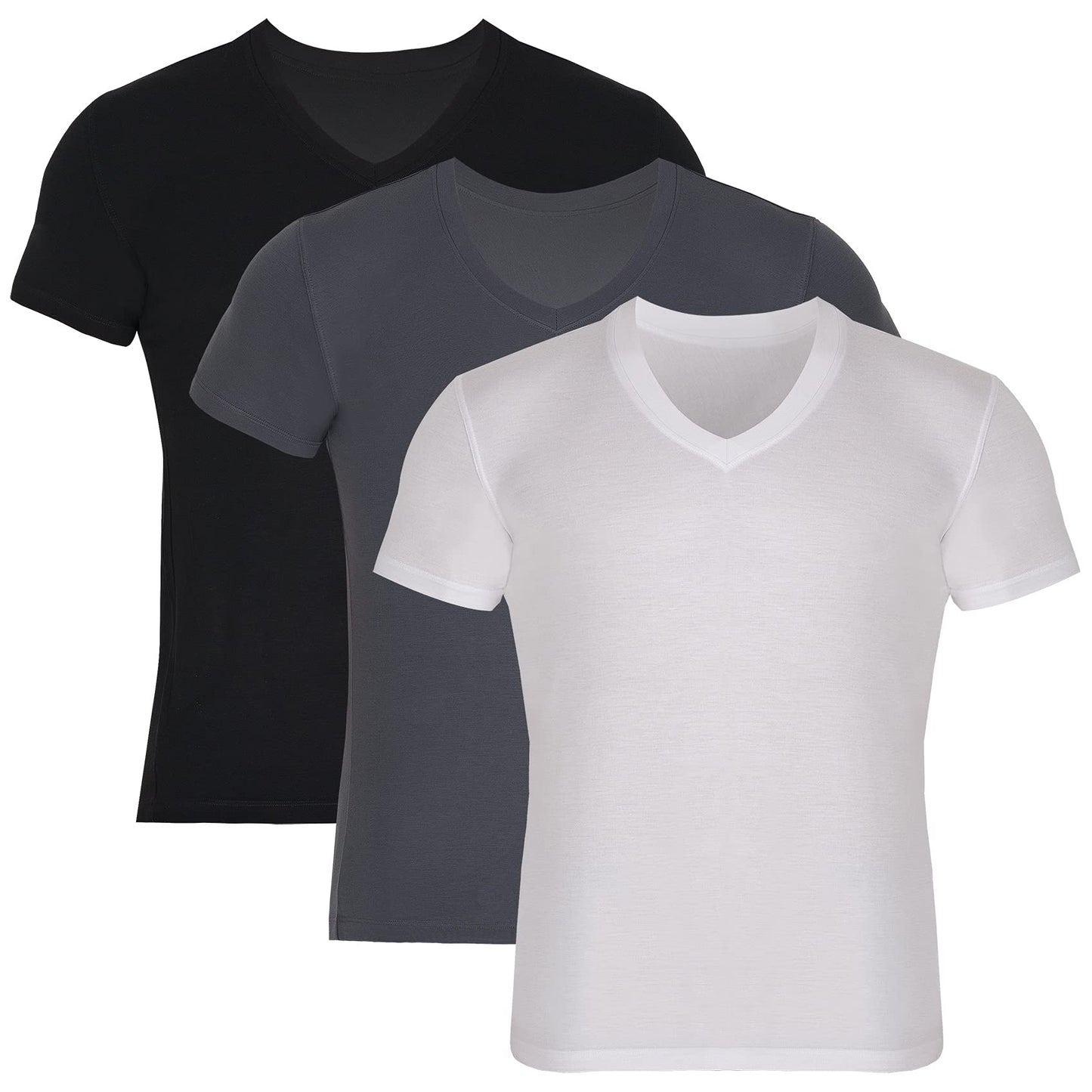 Men’s Bamboo V-Neck Undershirts 3-Pack Bambooven