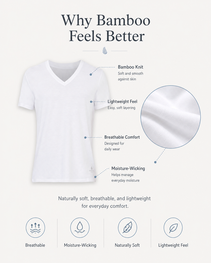 Men’s Bamboo V-Neck Undershirts 3-Pack Bambooven