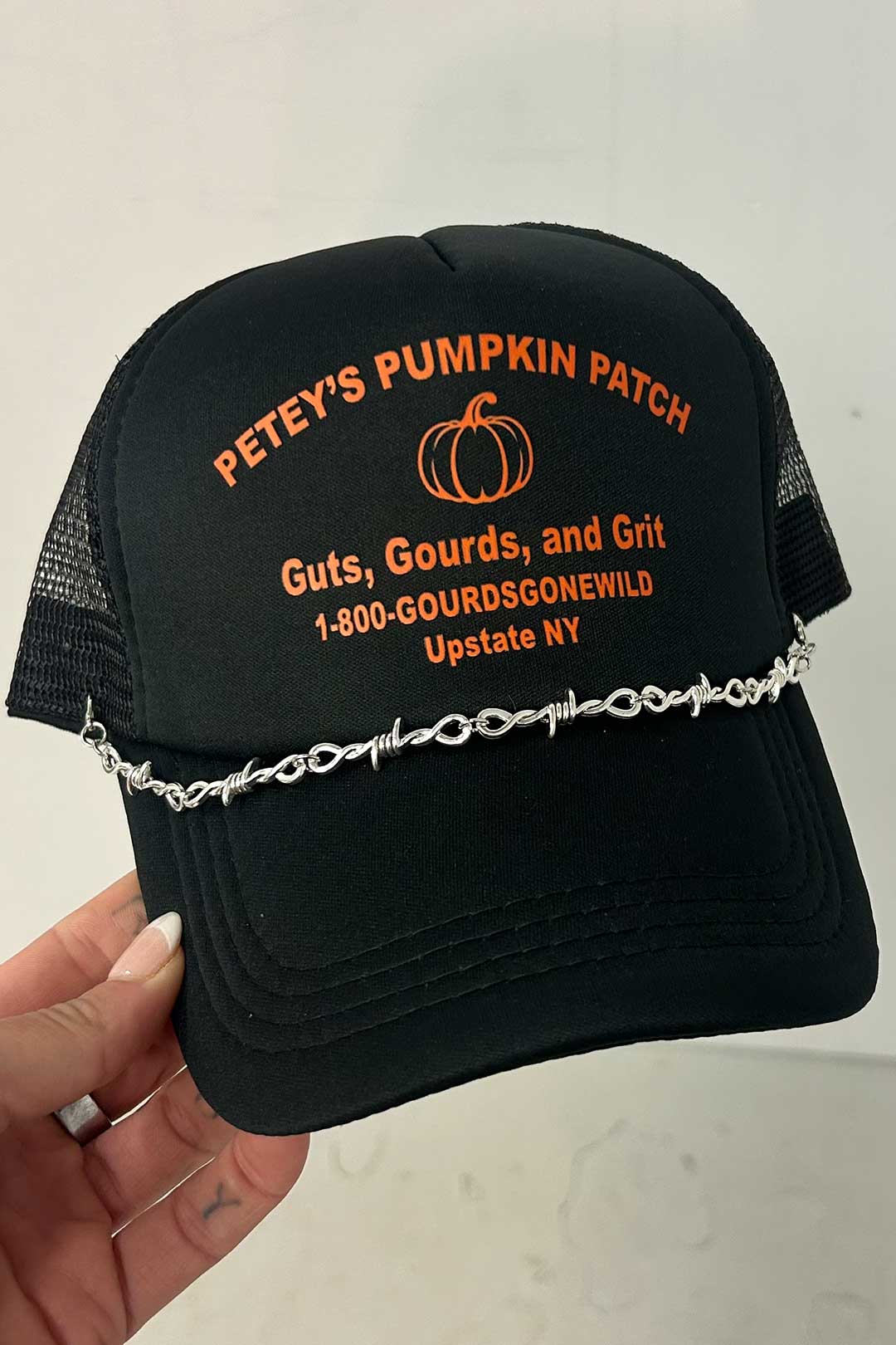 Barbed Wire Hat Chain (no hat included) Thrash Happy