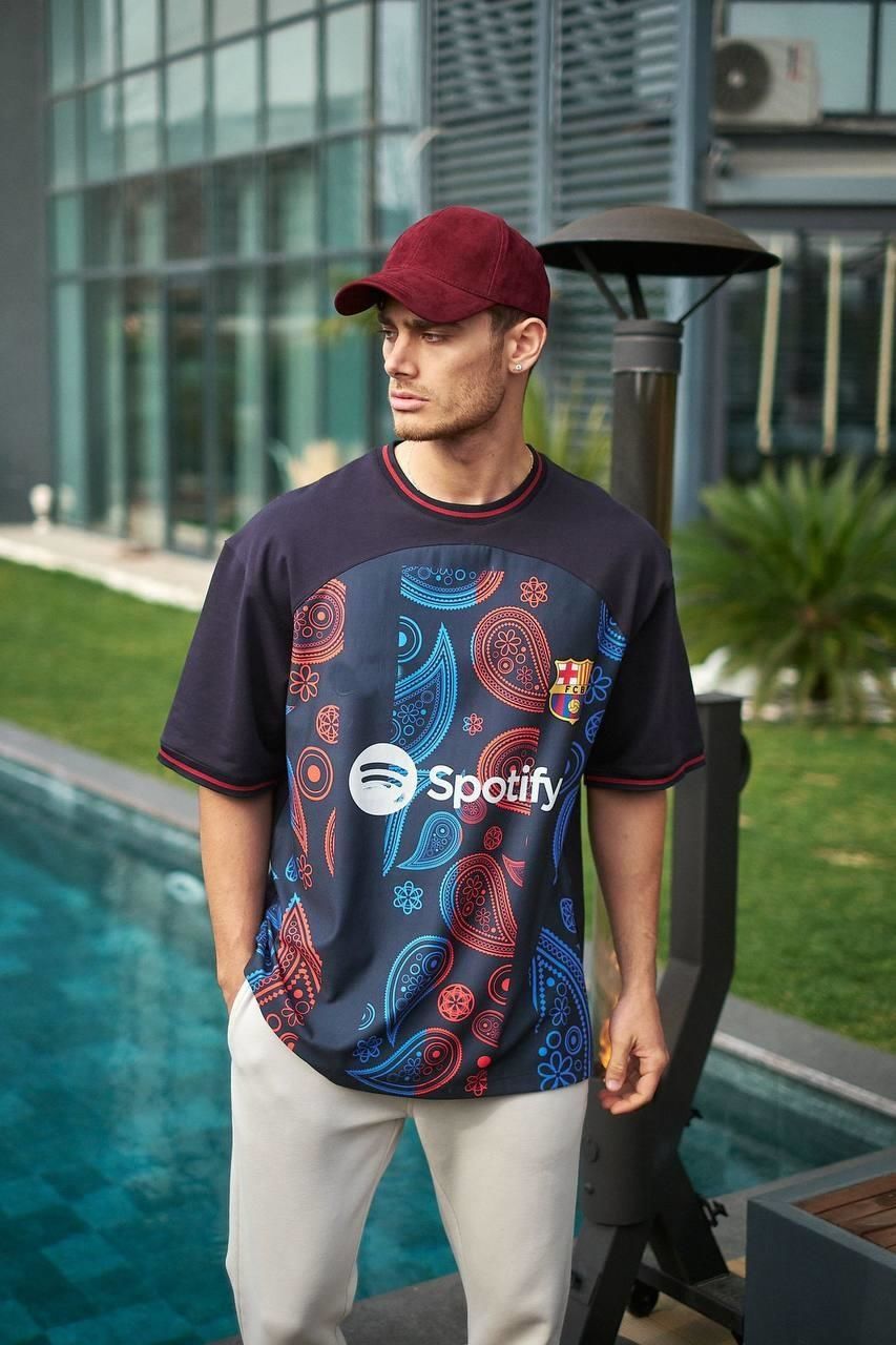 Barcelona Logo Oversized T-Shirt Withinblack