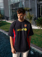 Barcelona Logo Oversized T-shirt with Iconic Detail Withinblack