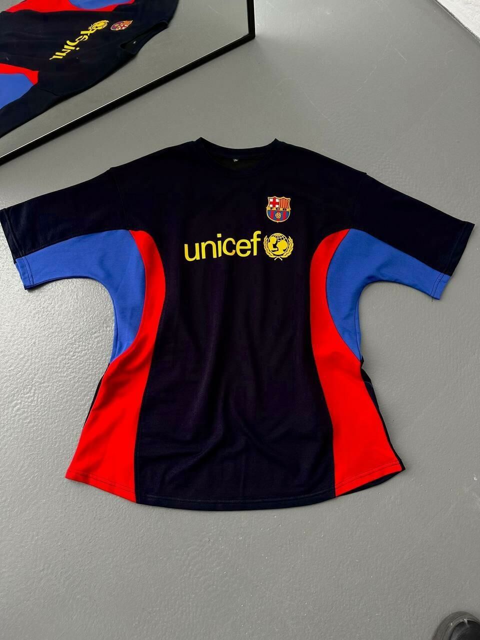 Barcelona Logo Oversized T-shirt with Iconic Detail Withinblack