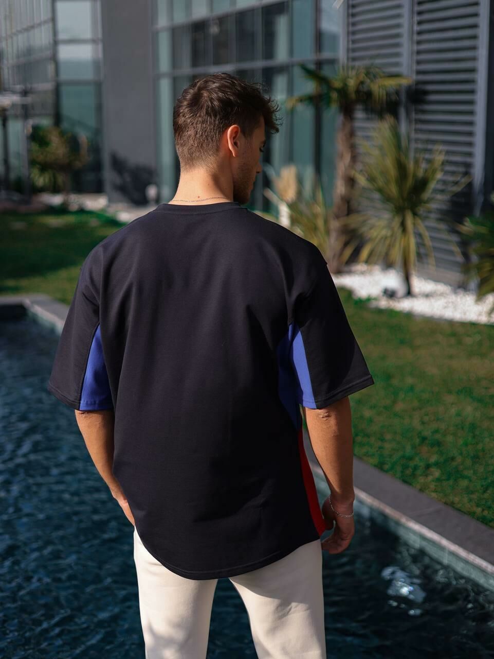 Barcelona Logo Oversized T-shirt with Iconic Detail Withinblack