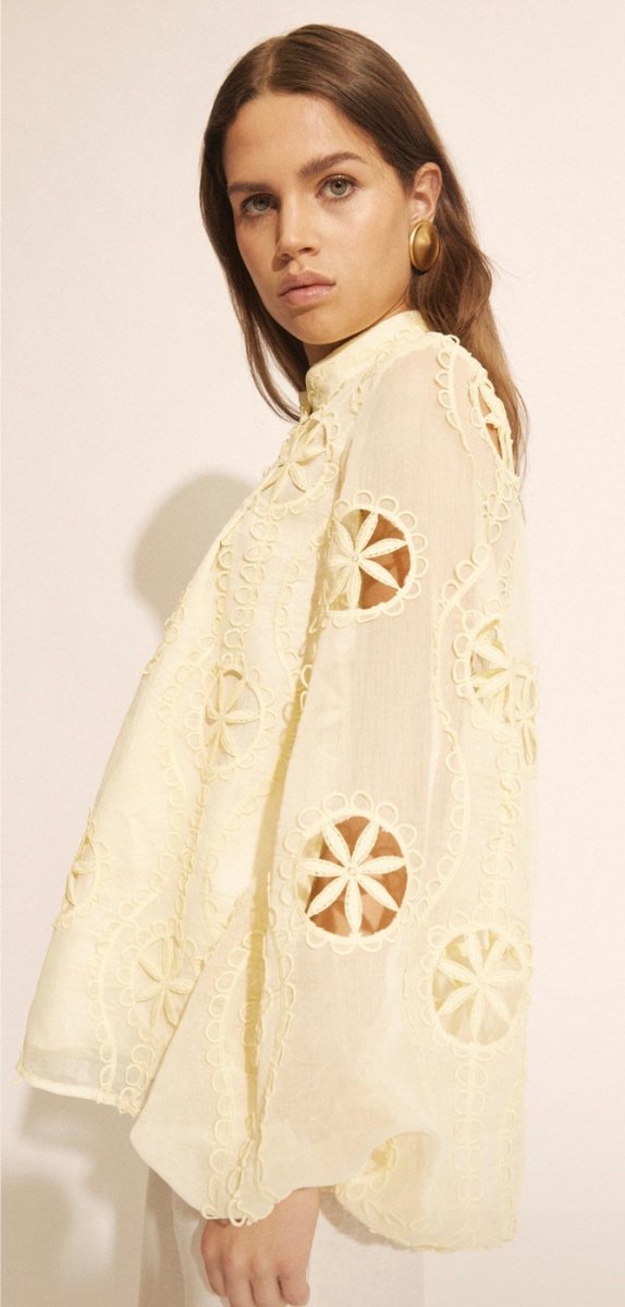 Libbie Lace Blouse – Lemon (Final Sale) XO, Tina