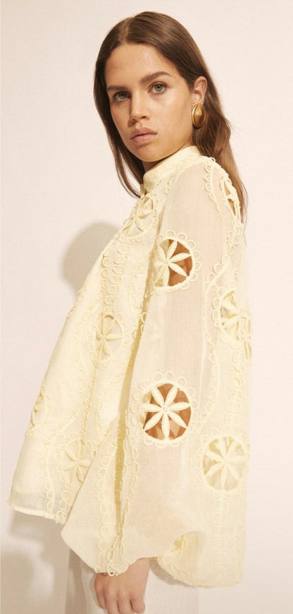 Libbie Lace Blouse – Lemon (Final Sale) XO, Tina