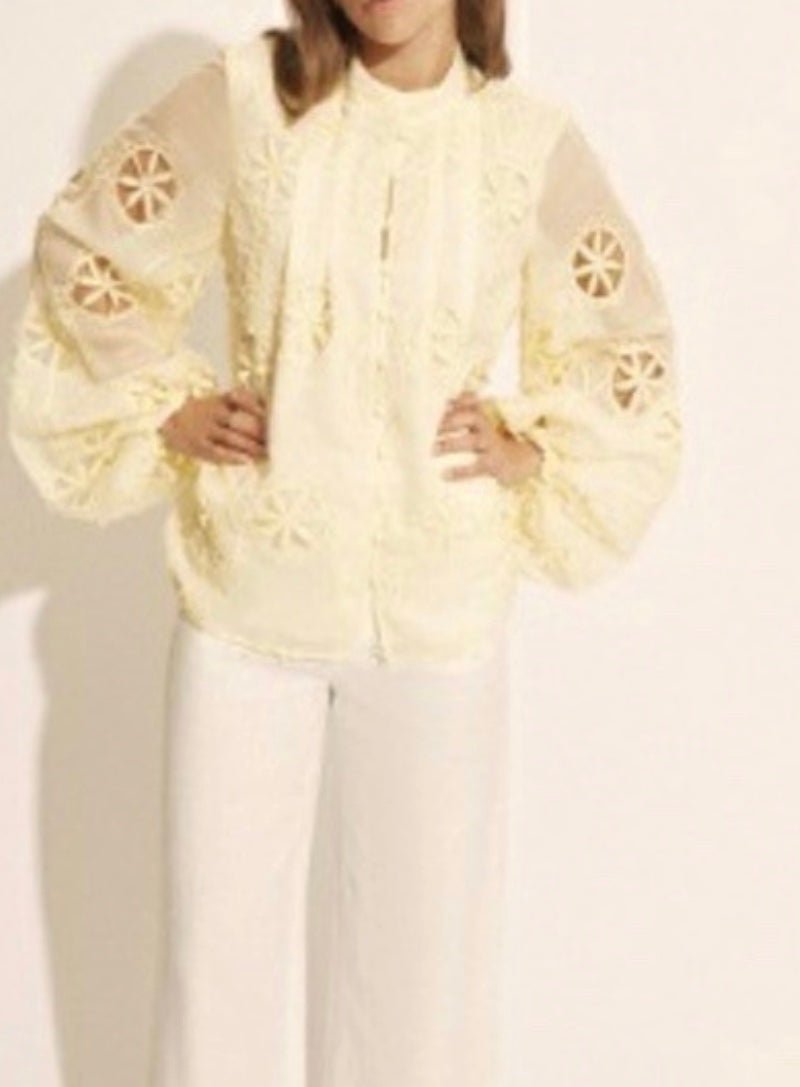 Libbie Lace Blouse – Lemon (Final Sale) XO, Tina