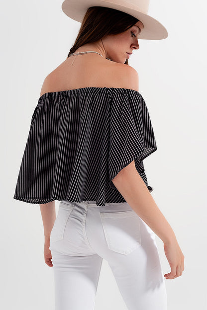 Bardot top in stripe Q2store