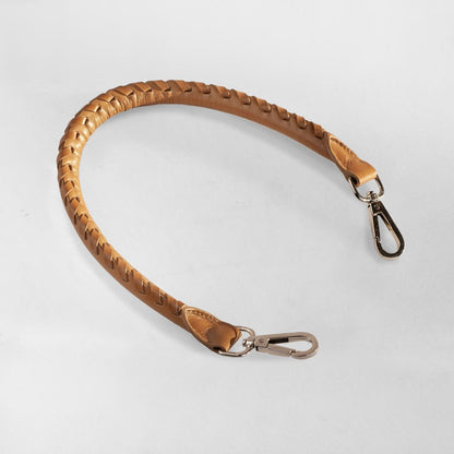 Baseball Stitch Short Strap - Nickel with Caramel Leather Urban-Equestrian