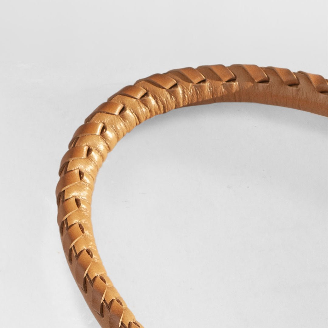 Baseball Stitch Short Strap - Nickel with Caramel Leather Urban-Equestrian
