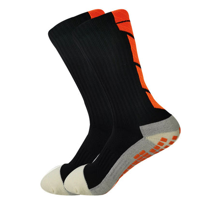 Non-slip Rubber Grip Cushion Soccer Sock | Fabric, All-season, Solid Color, Machine Washable, for Football, Basketball, Running, Hiking, Trekking, Yoga, Pilates - CT TAPESOCKS NovaCart