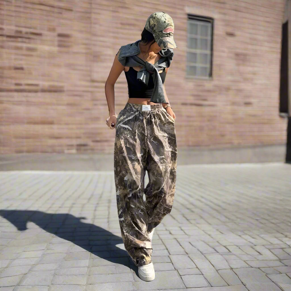 Women's Y2K Camouflage Cargo Pants FitiqueFit