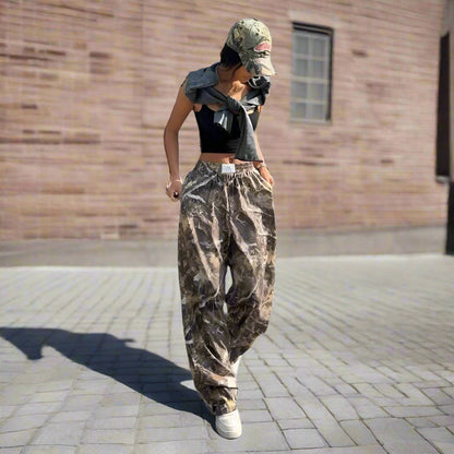 Women's Y2K Camouflage Cargo Pants FitiqueFit